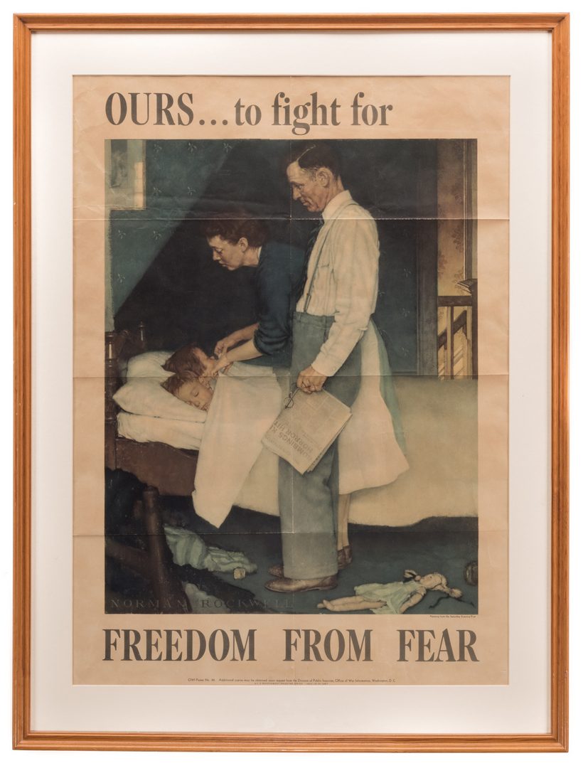 Lot 781: WWII Era Ephemera inc. Rockwell Poster, 22 items