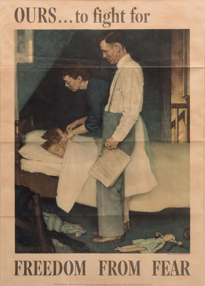 Lot 781: WWII Era Ephemera inc. Rockwell Poster, 22 items