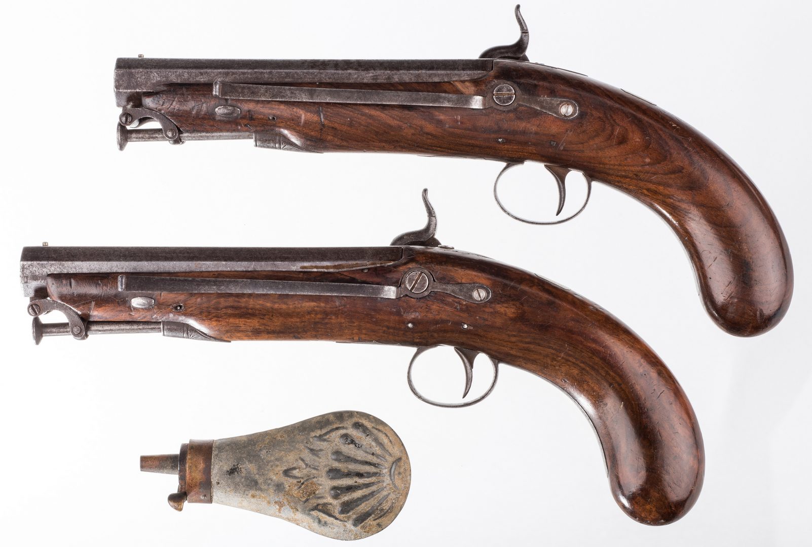Lot 789: Pr 19th c. English/Scottish Belt Pistols