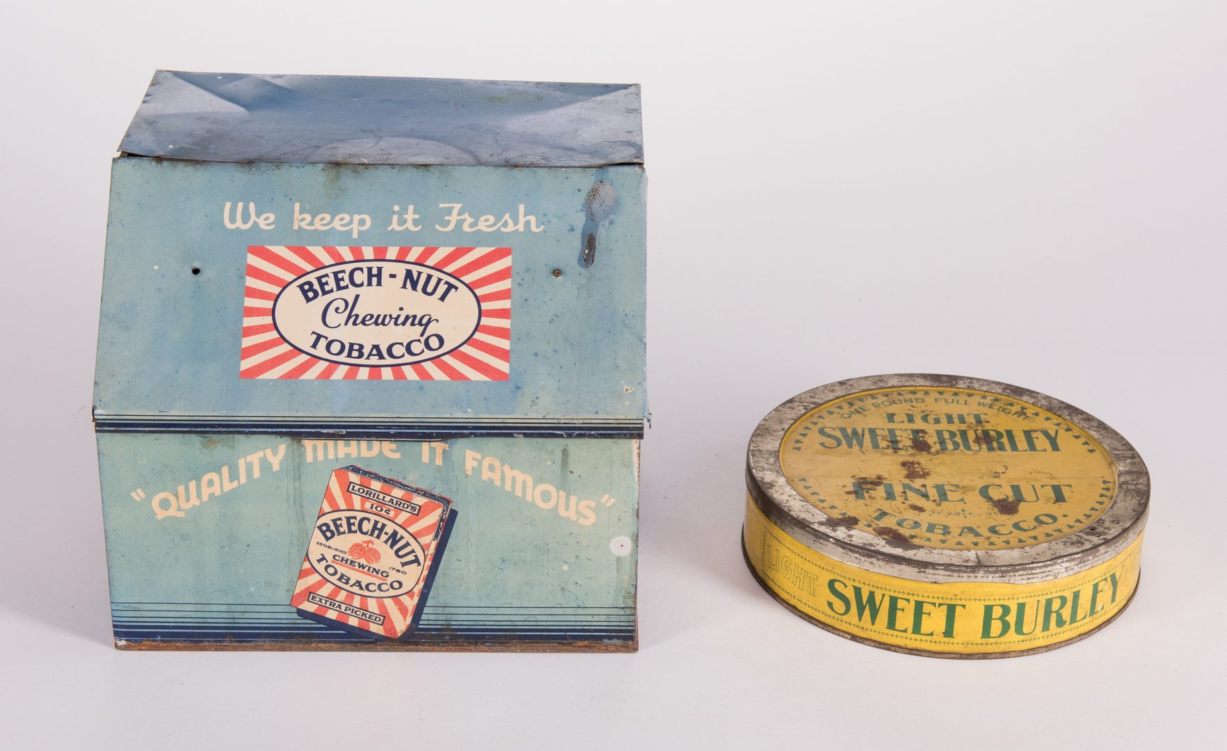 Lot 802: 6 Advertising Tobacco Tins, inc. Sweet Mist, Sweet Burley