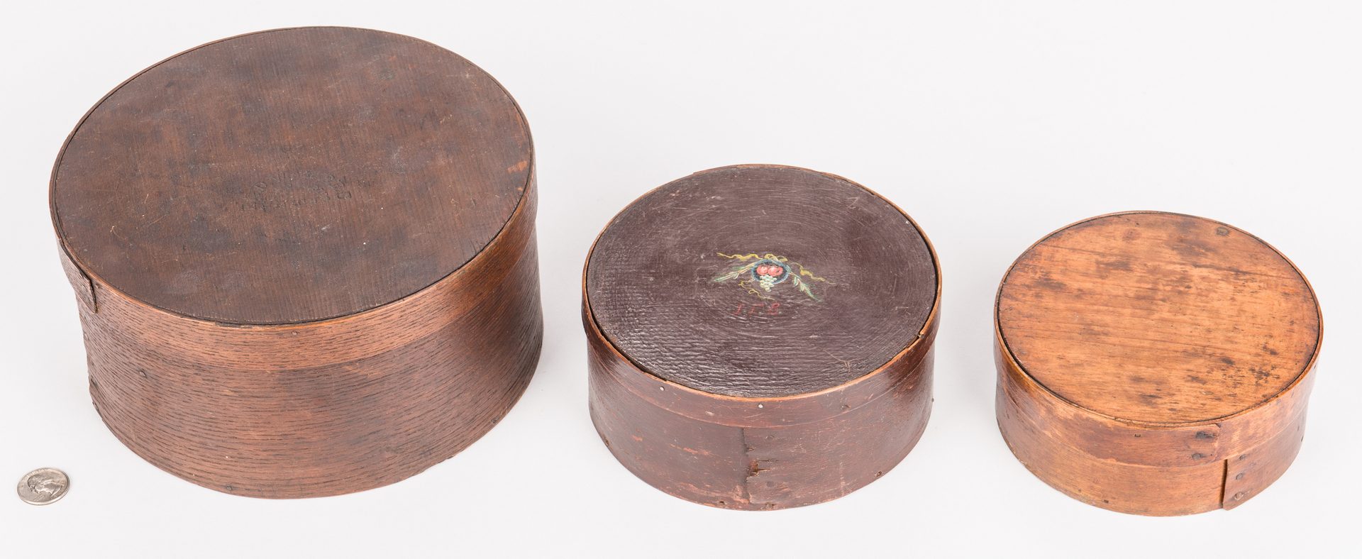 Lot 808: Group of 6 Wooden Storage Boxes