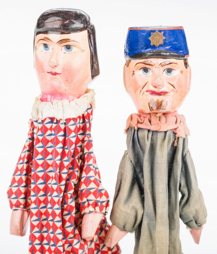 Lot 819: 5 Vintage Paper Mache & Wood Toys, inc. Punch & Judy