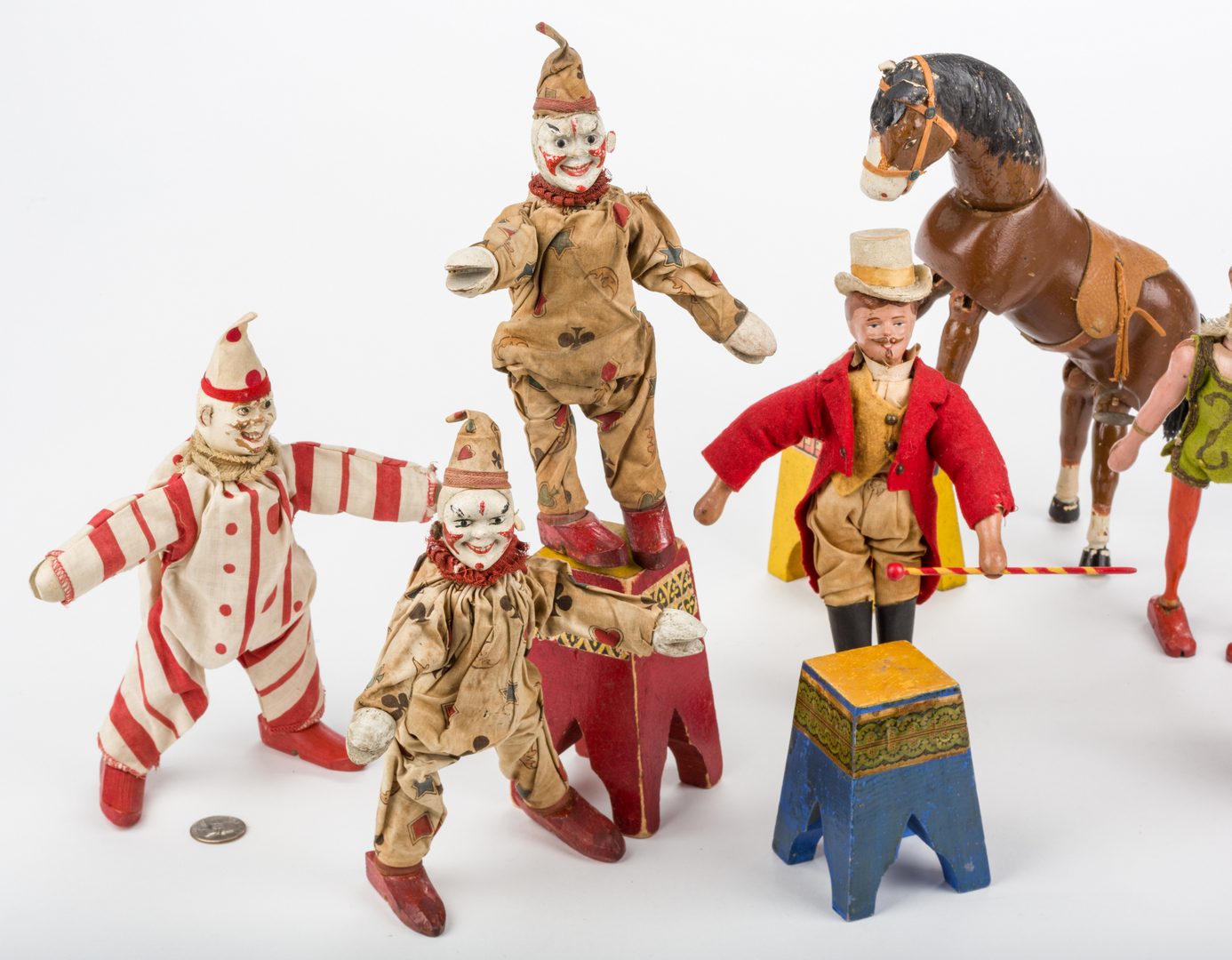 Lot 821: Schoenhut Circus Figures, Animals, & Accessories, 21 pcs