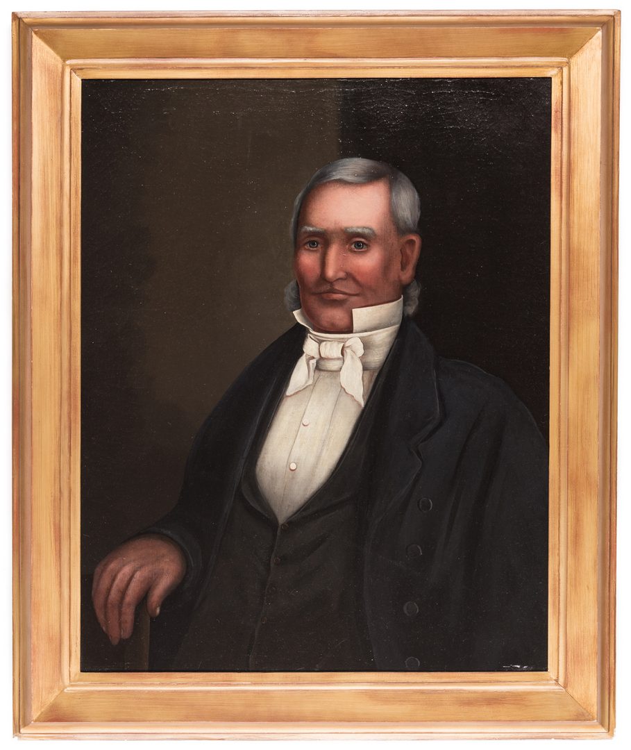 Lot 852: American School, Portrait of a Gentleman