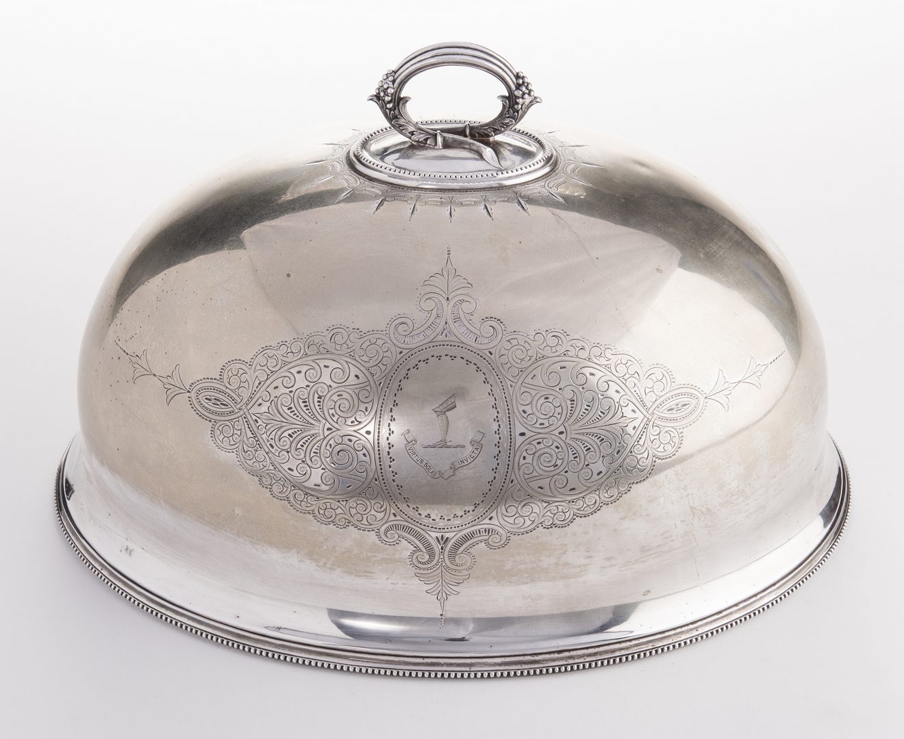 Lot 870: Victorian Silverplate Meat Dome
