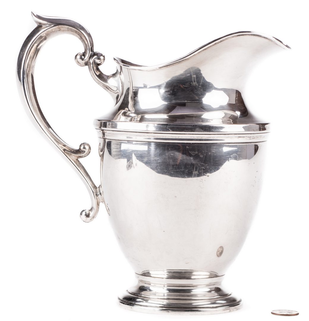 Lot 873: Hunt Silver Co. Sterling Water Pitcher
