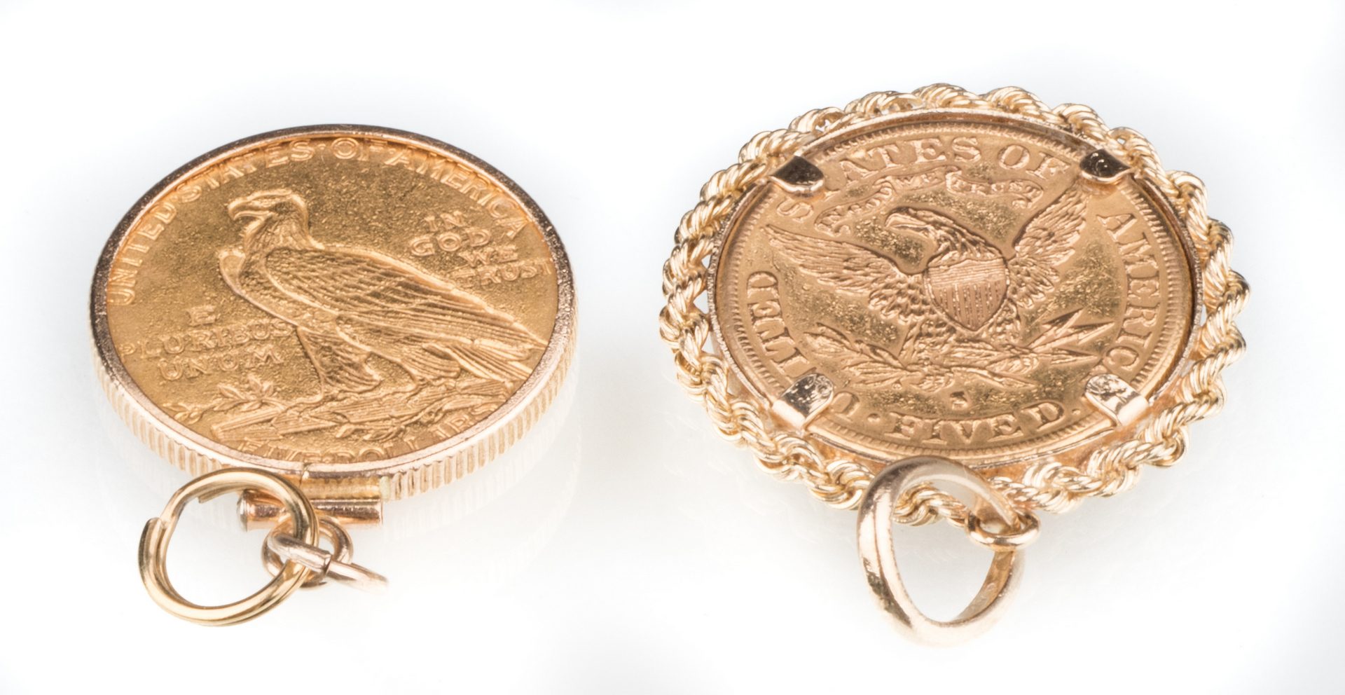 Lot 893: $5 Liberty Head & $5 Indian Head Gold Coins