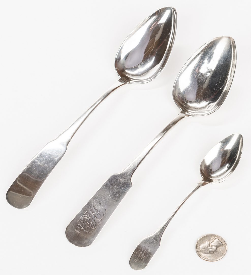 Lot 91: 5 TN Coin Silver Spoons, inc. Biddle, Raworth