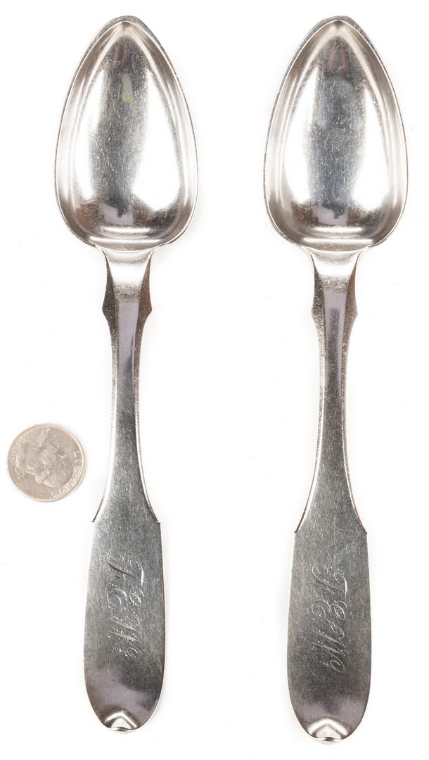 Lot 93: 2 Bell Texas Coin Silver Spoons