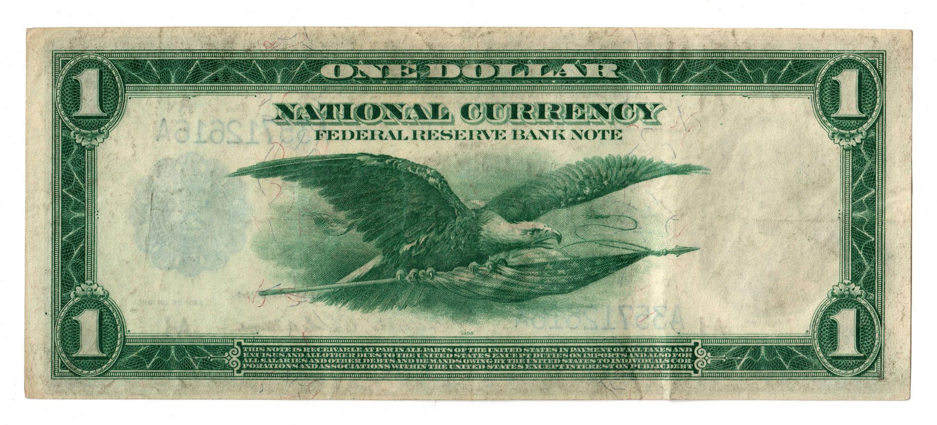 Lot 106: Northern Pair; $1 Blue Seal National Currency Note