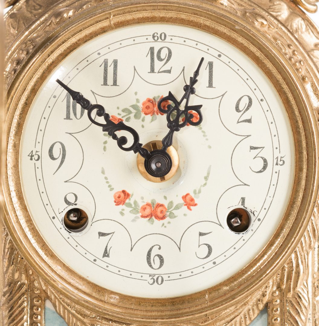Lot 137: 3 German Decorative Items, inc. Clock