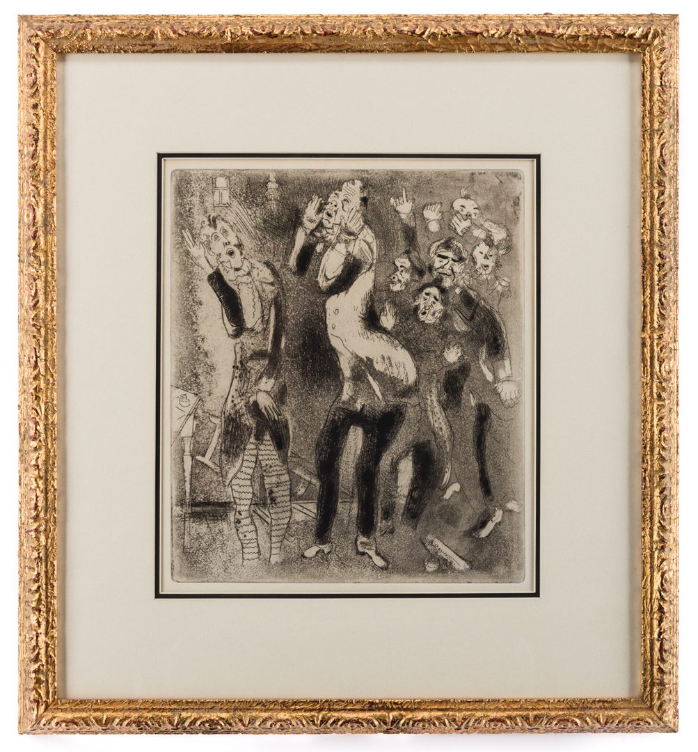 Lot 166: Marc Chagall Etching, Les Fonctionnaires Amaigris