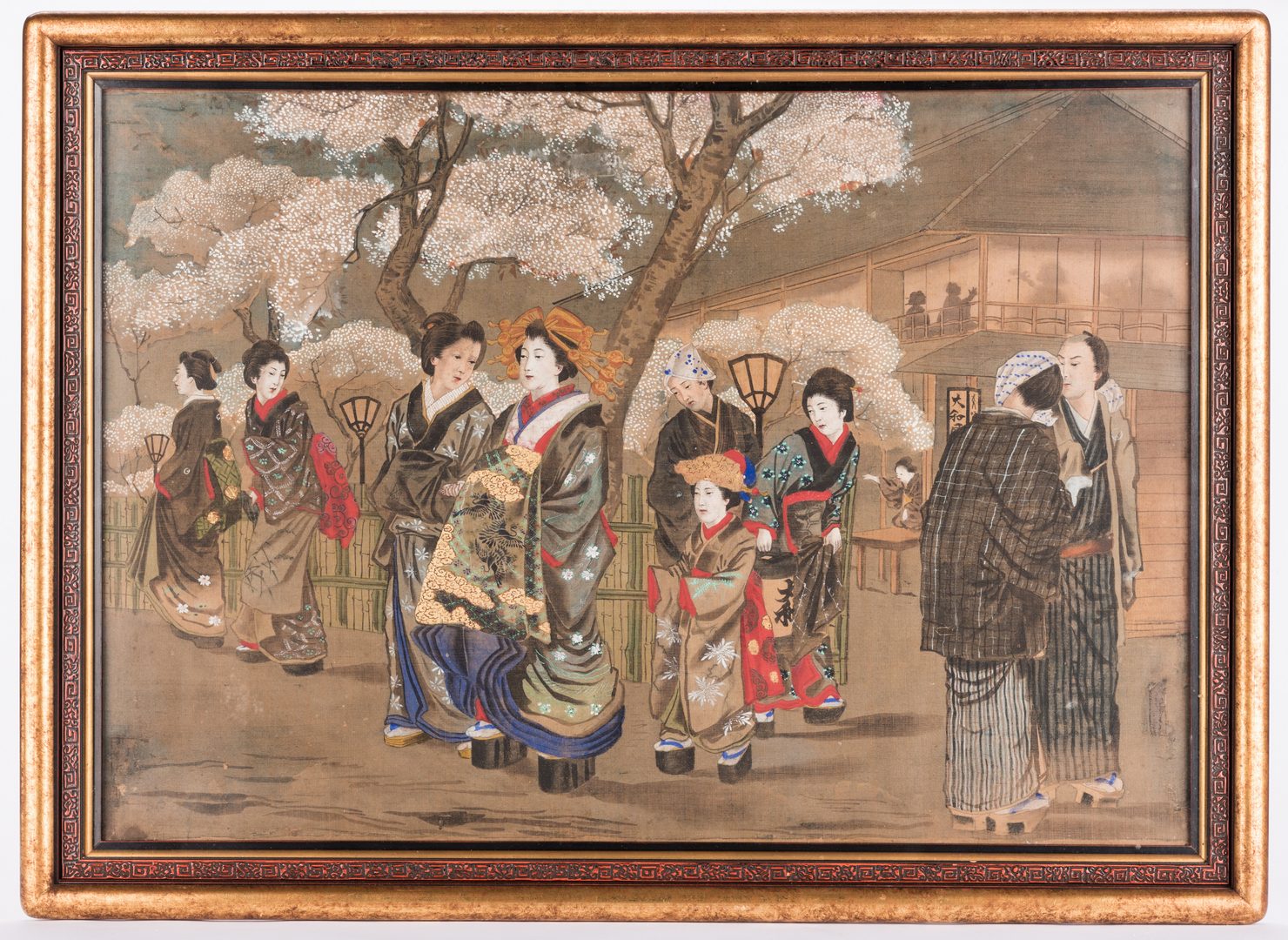 Lot 170: Japanese Painting on silk, Meiji Period