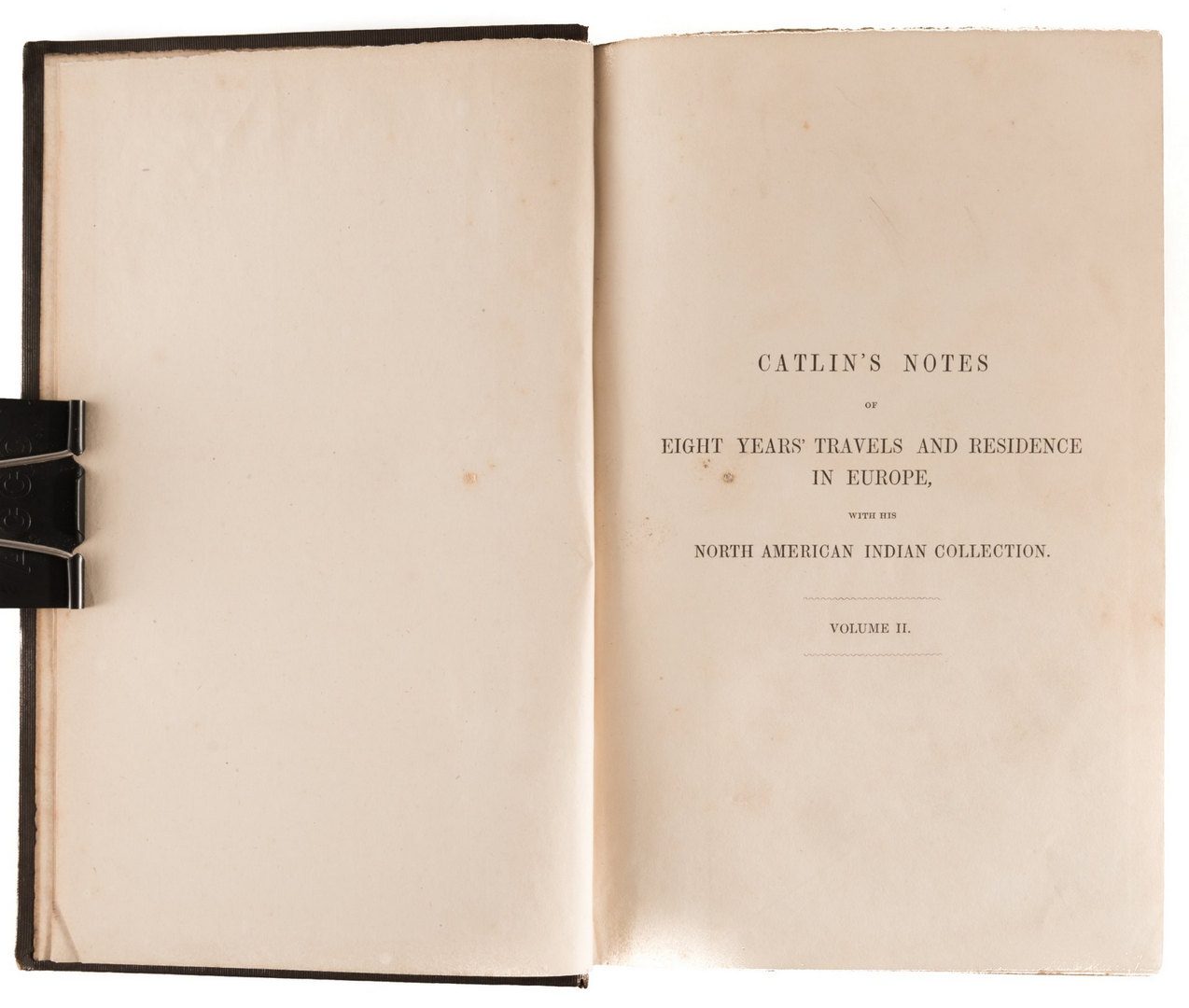 Lot 219: Catlin's Notes in Europe 2 vols