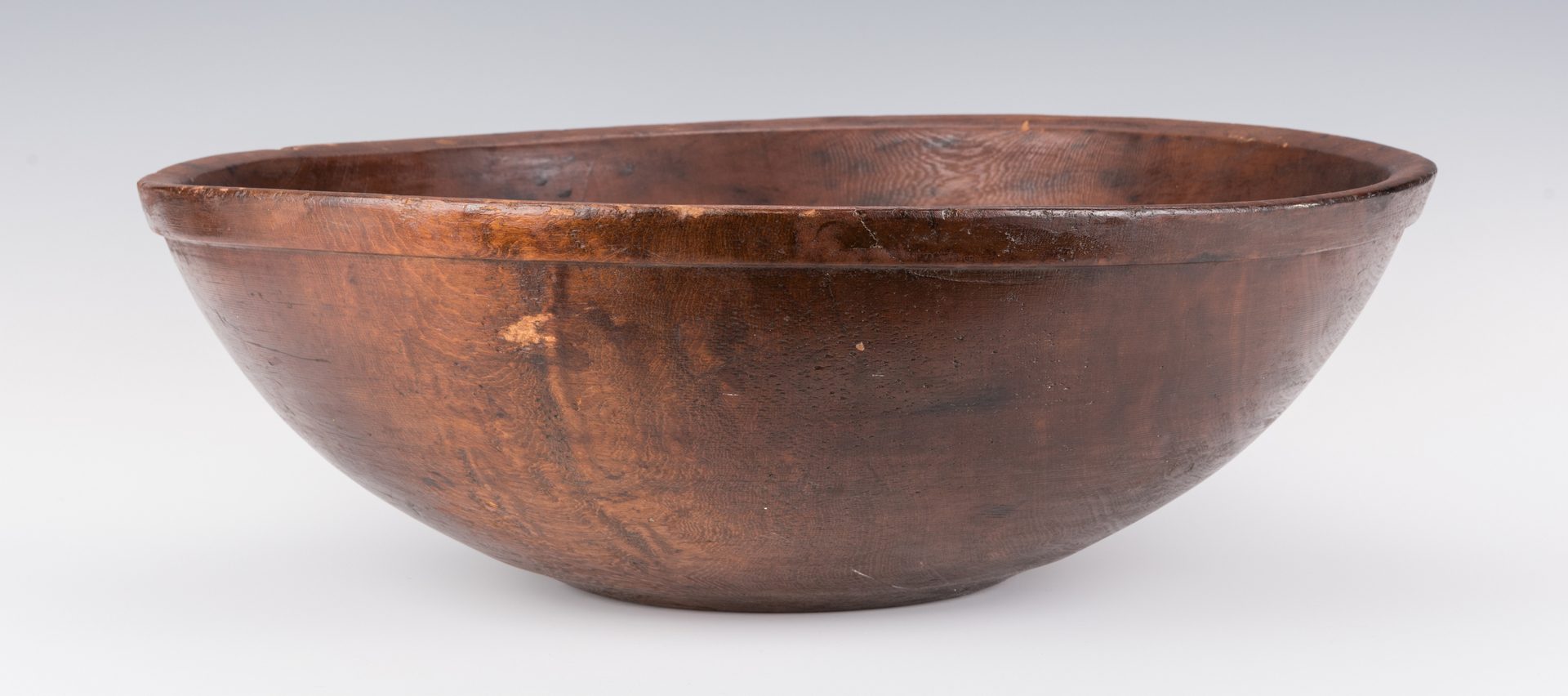 Lot 226: Large Turned Wooden Bowl, American