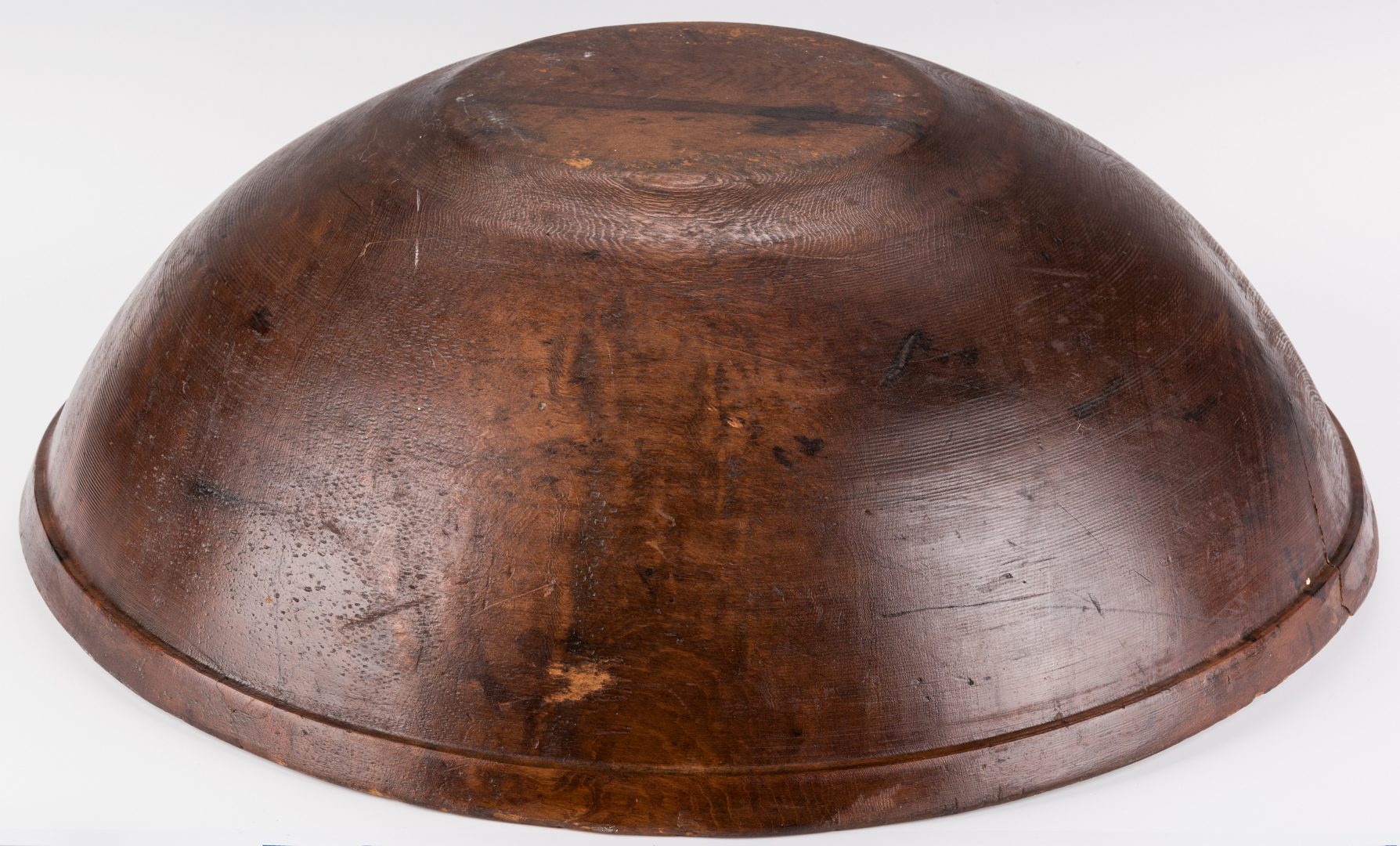 Lot 226: Large Turned Wooden Bowl, American