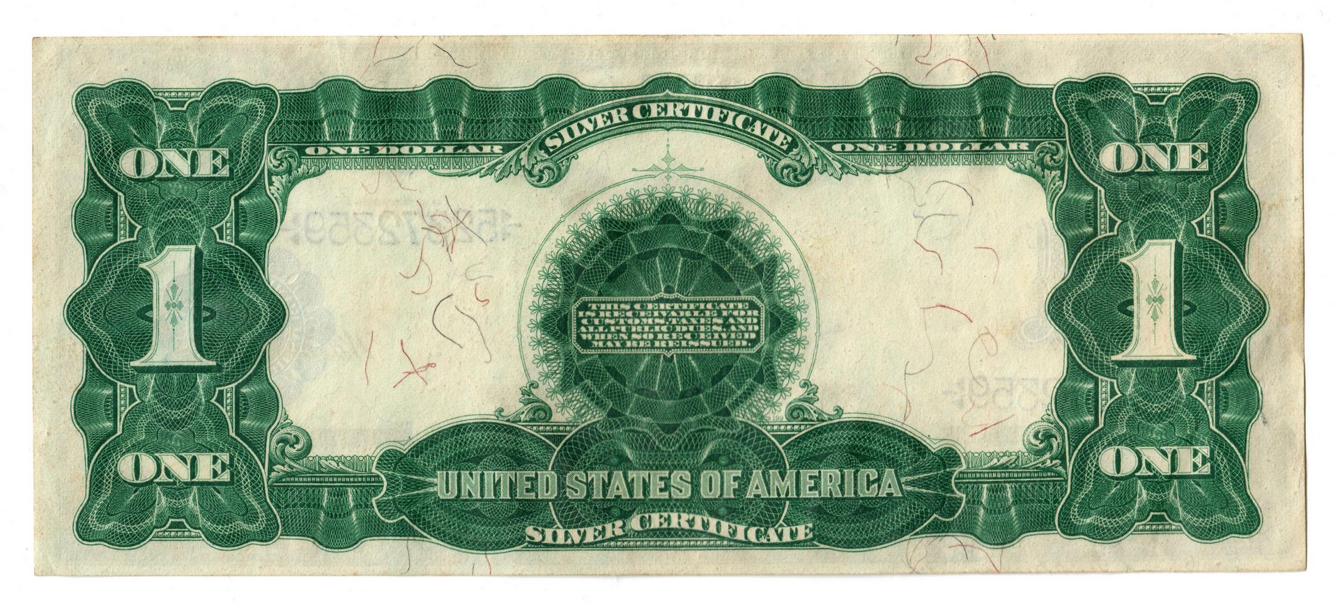 Lot 36: 1899 US $1 "Black Eagle" Silver Certificate