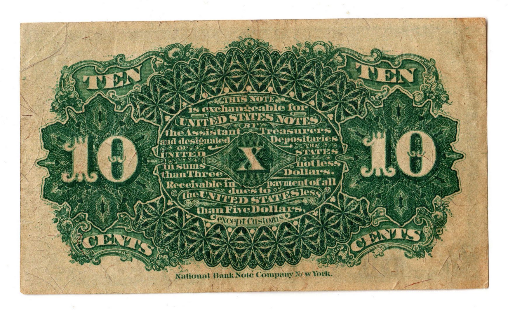 Lot 3: Group Of Seven 10 Cent U.S. Fractional Banknotes