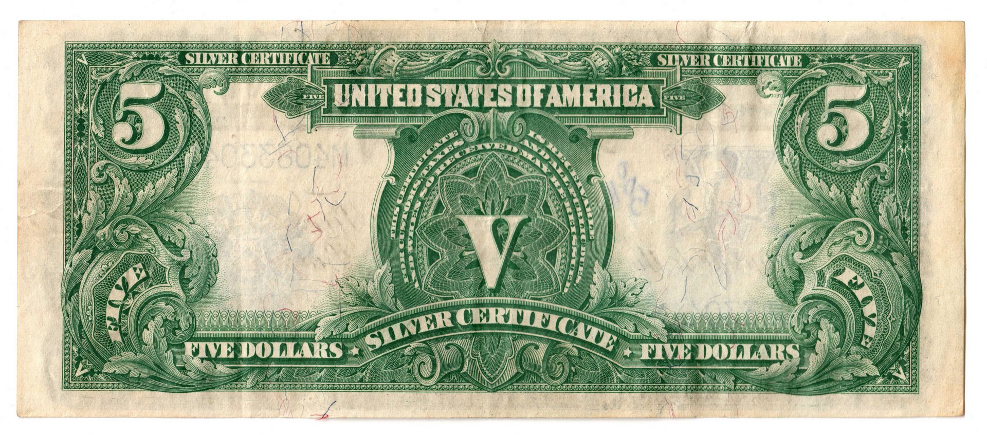 Lot 48: 1899 U.S. $5 "Indian Chief" Silver Certificate