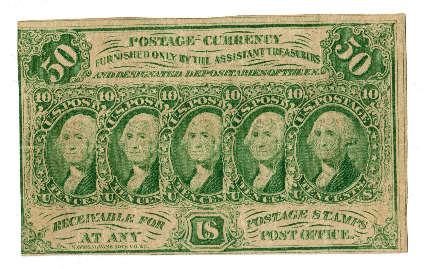 Lot 4: Group Of Seven 50 Cent U.S. Fractional Banknotes