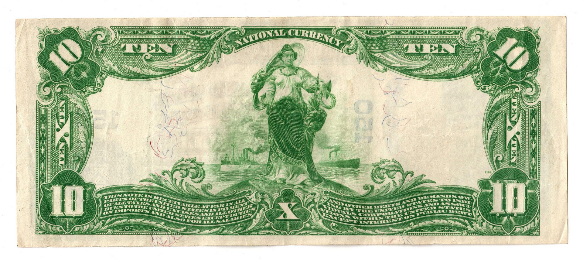 Lot 68: 1902 $10 Fourth and First National Bank, Nashville