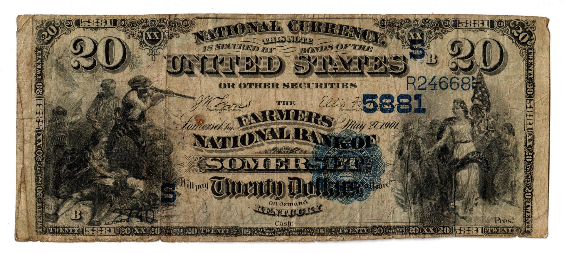Lot 72: 1882 $20 Farmers National Bank of Somerset Nationa | Case Auctions