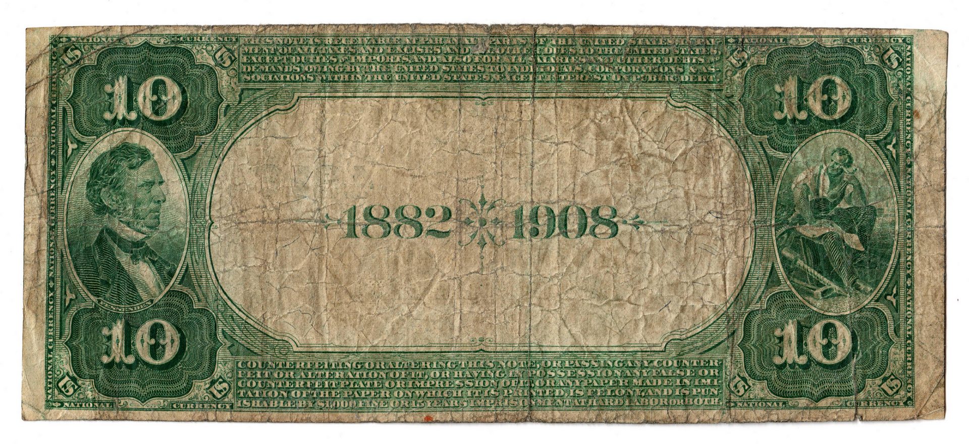 Lot 82: 1882 $10 First National Bank of Monticello Nationa