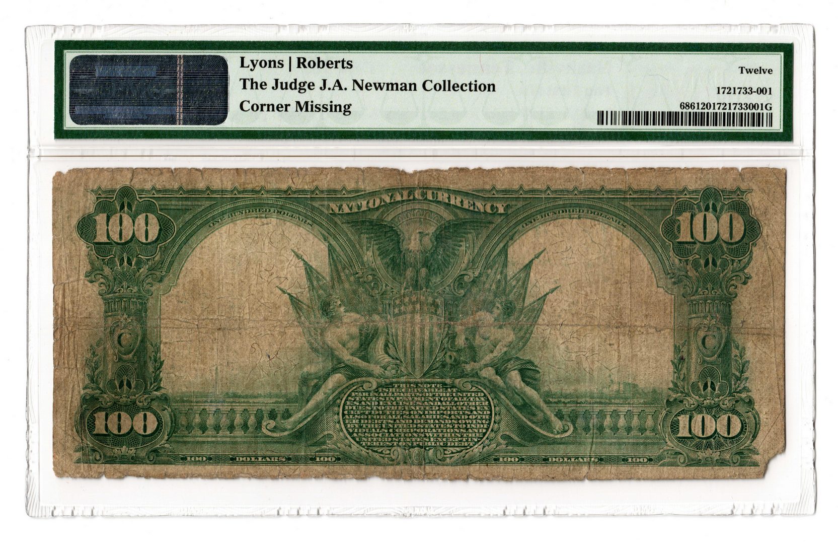 Lot 90: Rare 1902 $100 First National Bank of Nashville