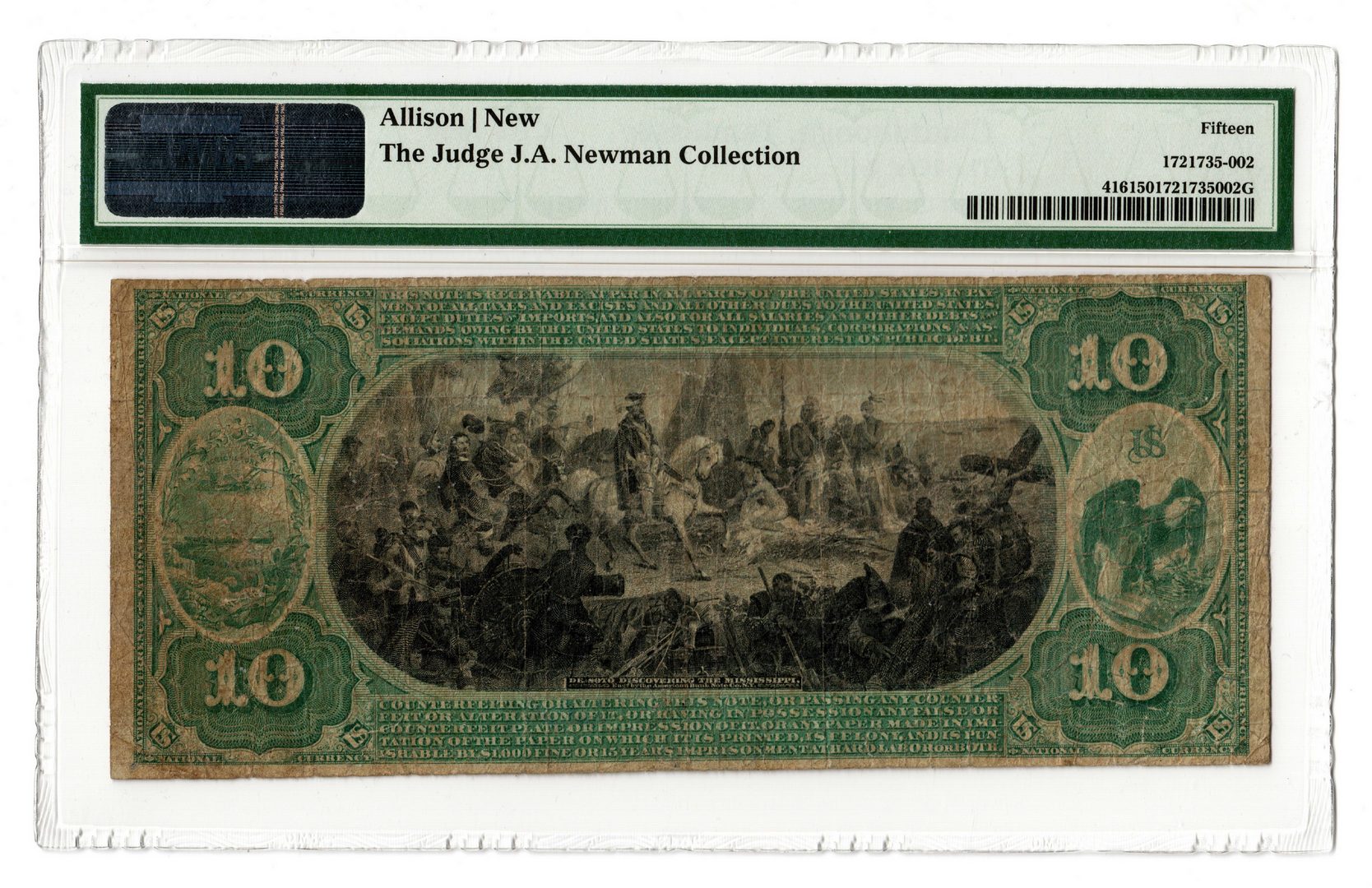 Lot 94: 1875 $10 National Bank of Chattanooga, TN National