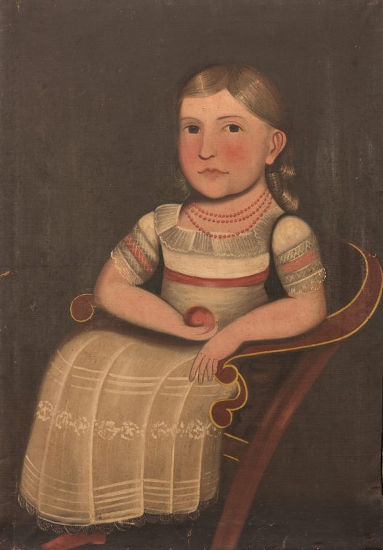 Lot 112: Folk Art Portrait of a Child, TN History