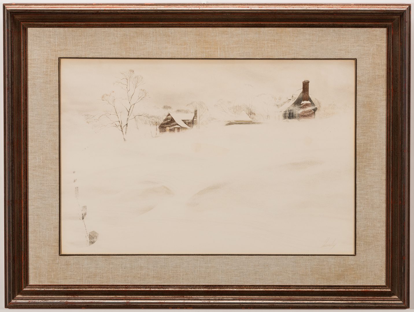 Lot 115: John Chumley Watercolor "Blizzard"