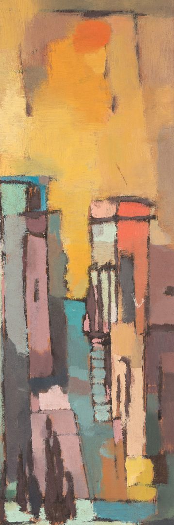 Lot 117: George Cress, O/B, Abstract Cityscape