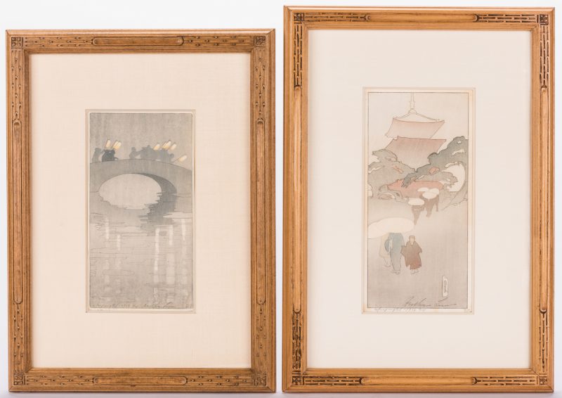 Lot 123: 2 Bertha Lum Japanese Style Woodblock Prints