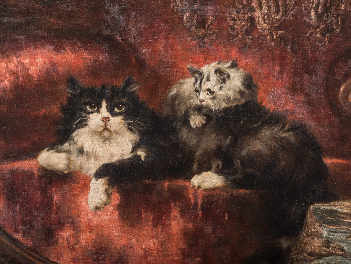 Lot 127: Carl Kahler, O/C, Painting of Cats
