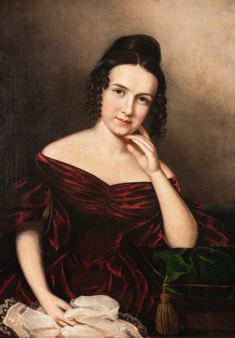 Lot 131: Portrait of a Maryland Lady, attr. Sarah Peale