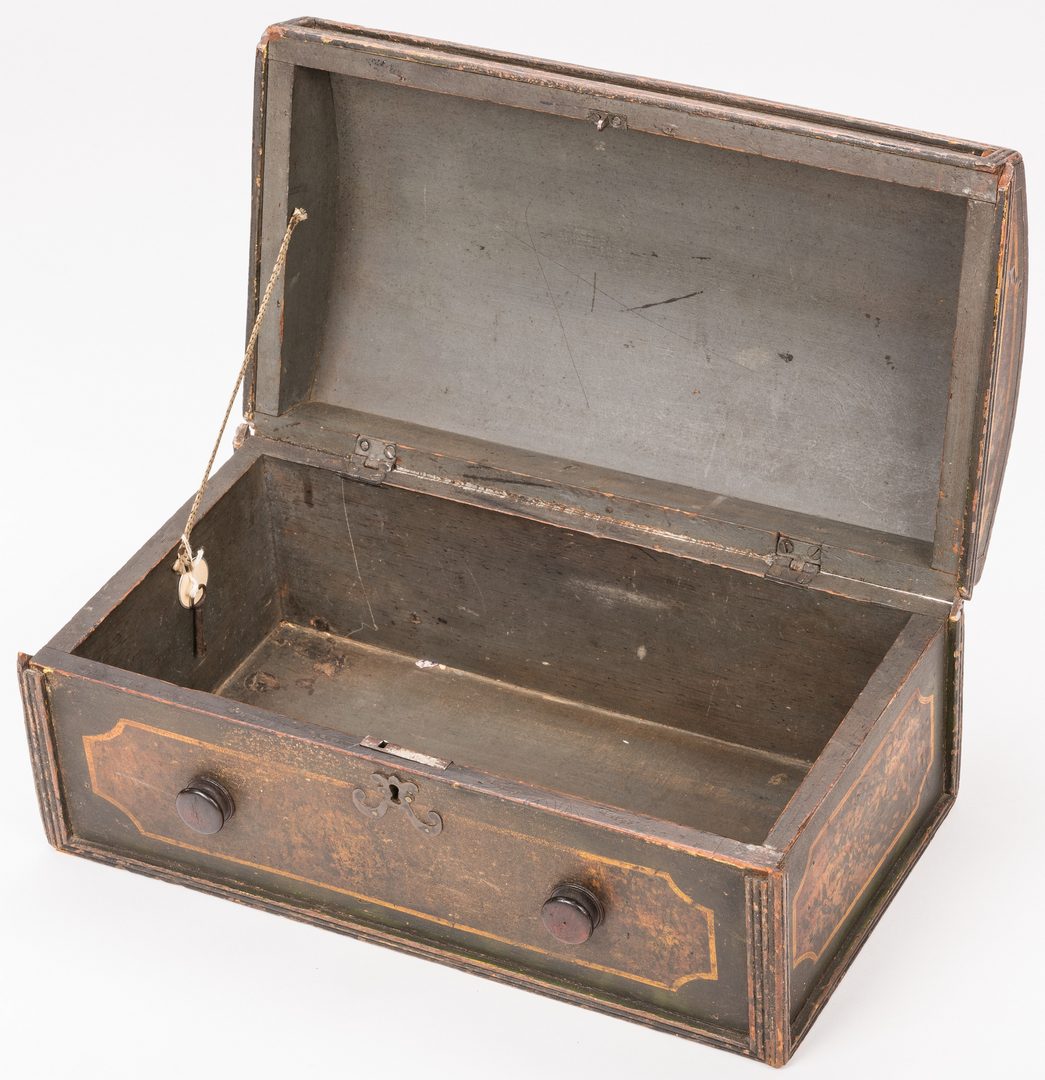 Lot 158: New England Paint Decorated Dome Box