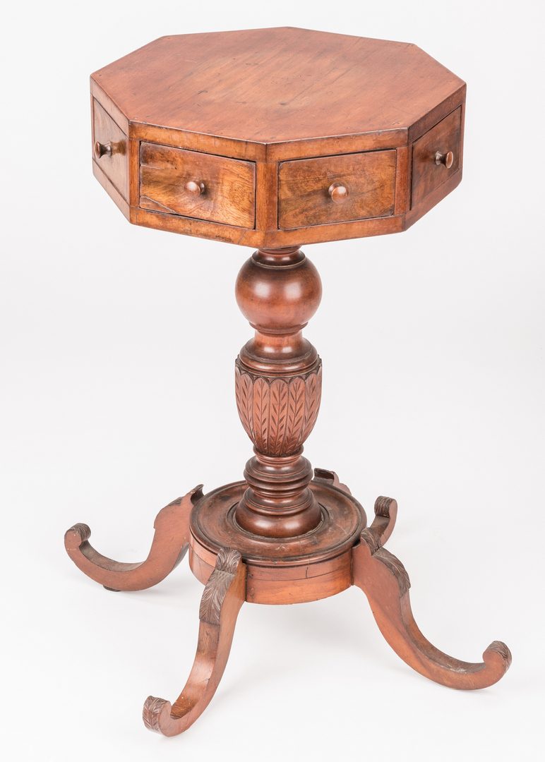 Lot 167: KY Classical Sewing Stand w/ Octagonal Top
