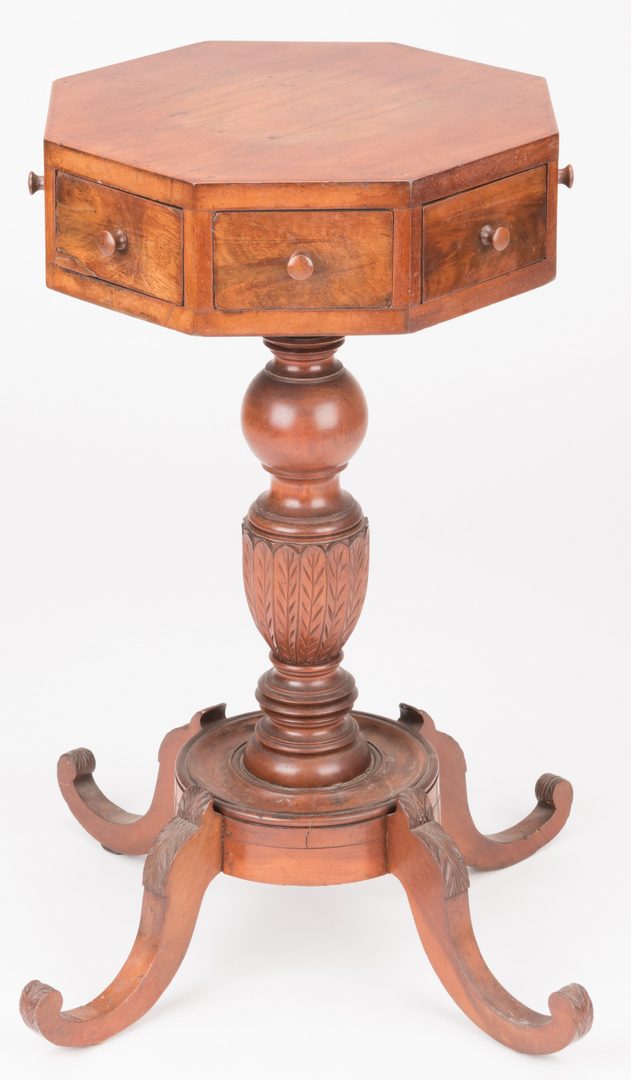Lot 167: KY Classical Sewing Stand w/ Octagonal Top