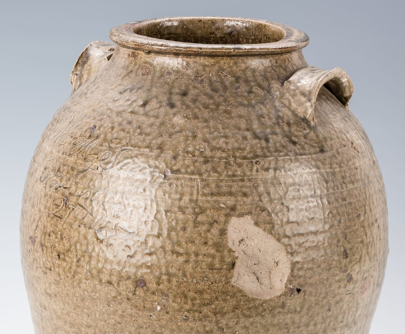 Lot 187: Southern Alkaline Glazed Jar, Signed and Dated