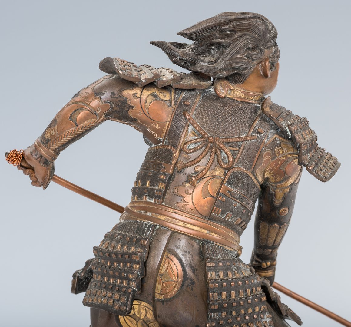 Lot 19: Meiji Bronze Warrior Figure