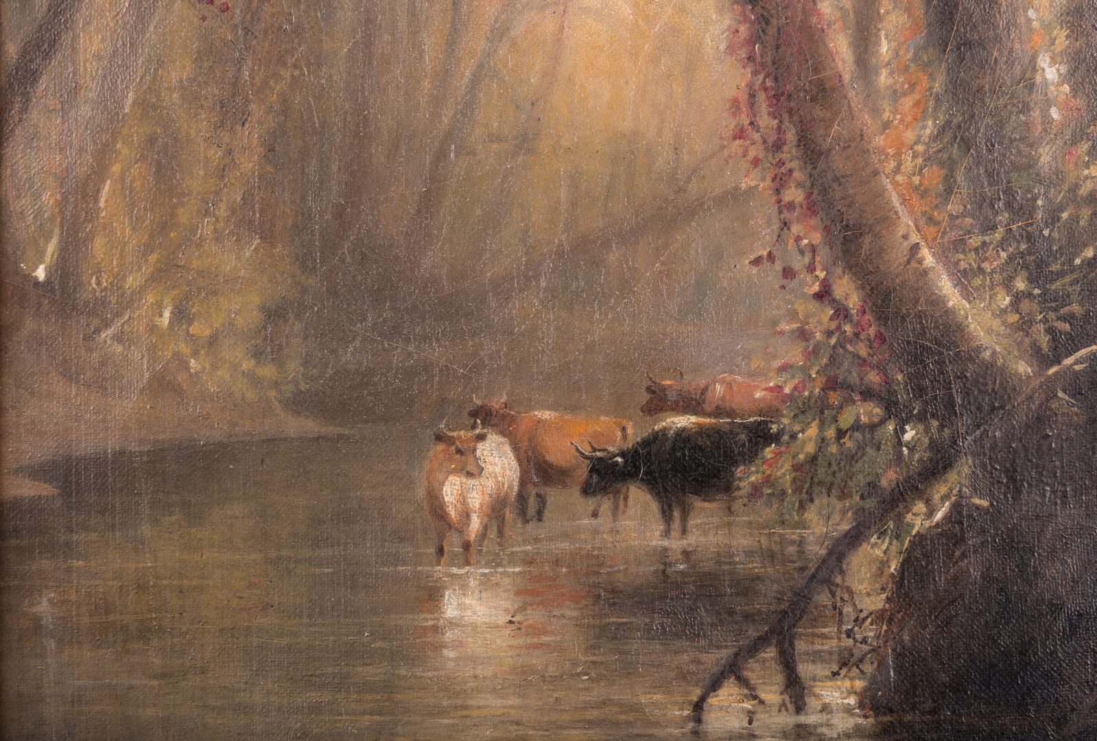 Lot 202: William R. Tyler O/C Landscape with Cows