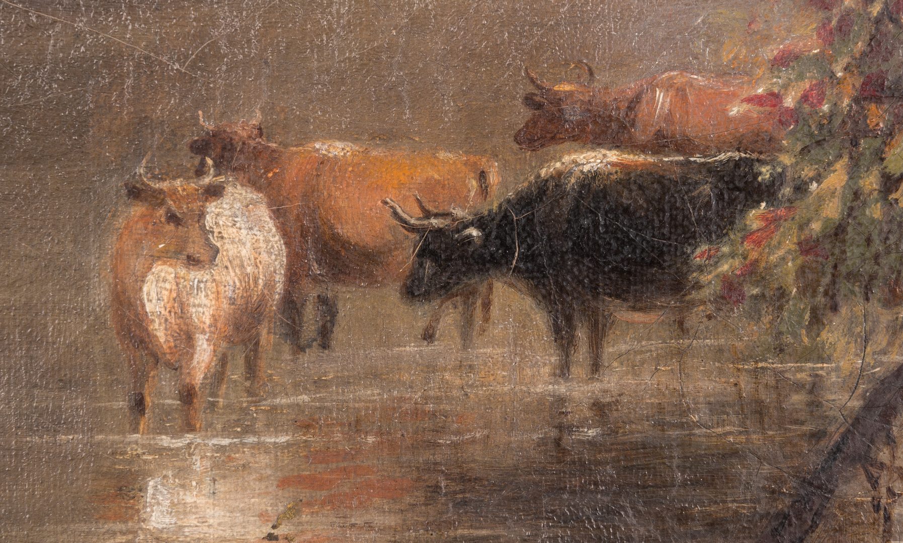 Lot 202: William R. Tyler O/C Landscape with Cows