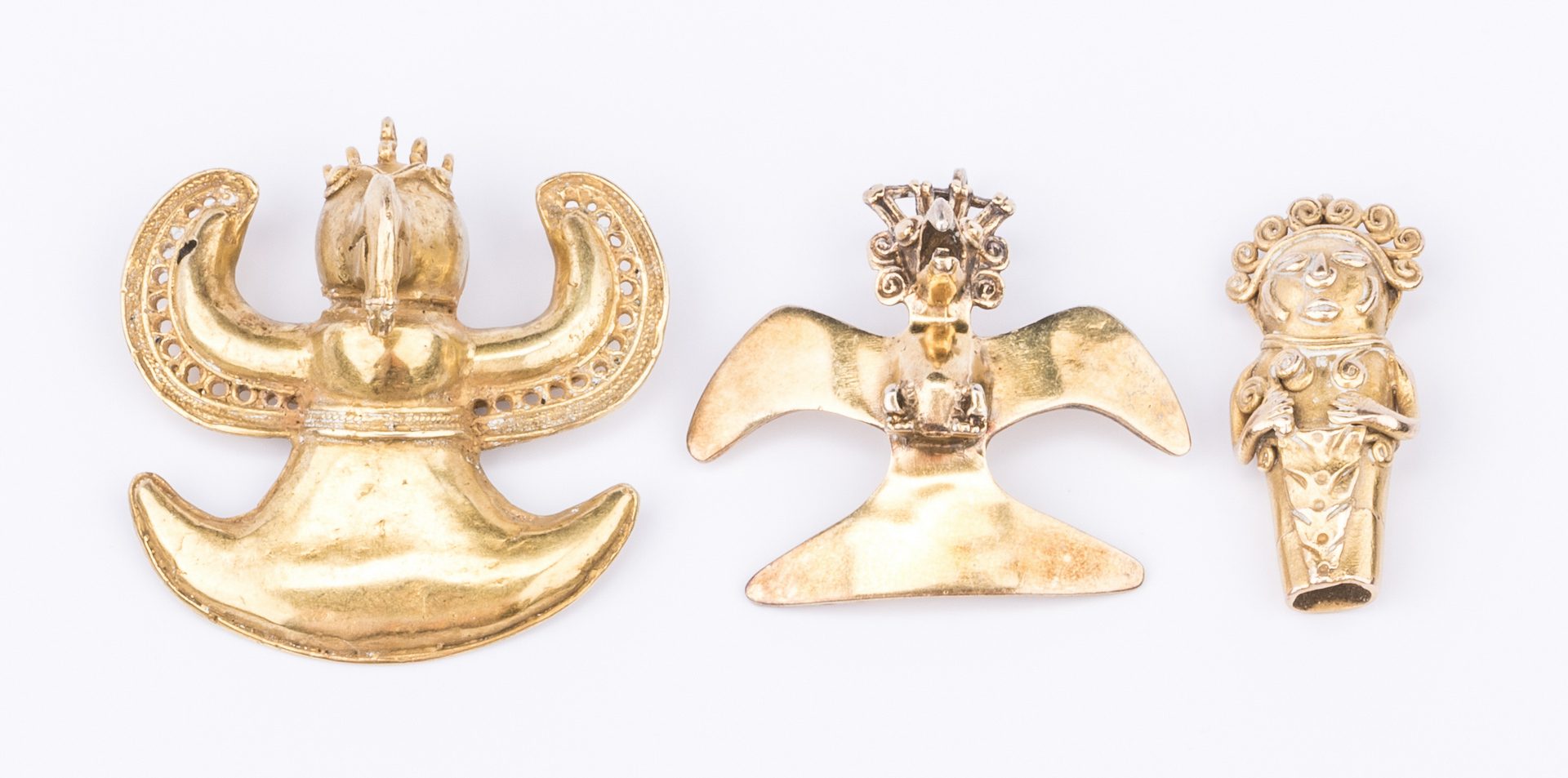 Lot 215: 3 Columbian Gold Ornaments plus 1