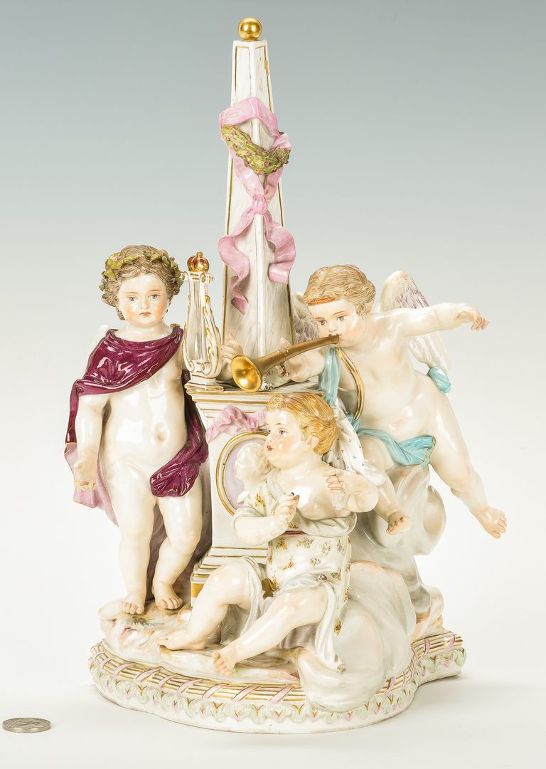 Lot 243: Meissen Porcelain Allegorical Figural Group
