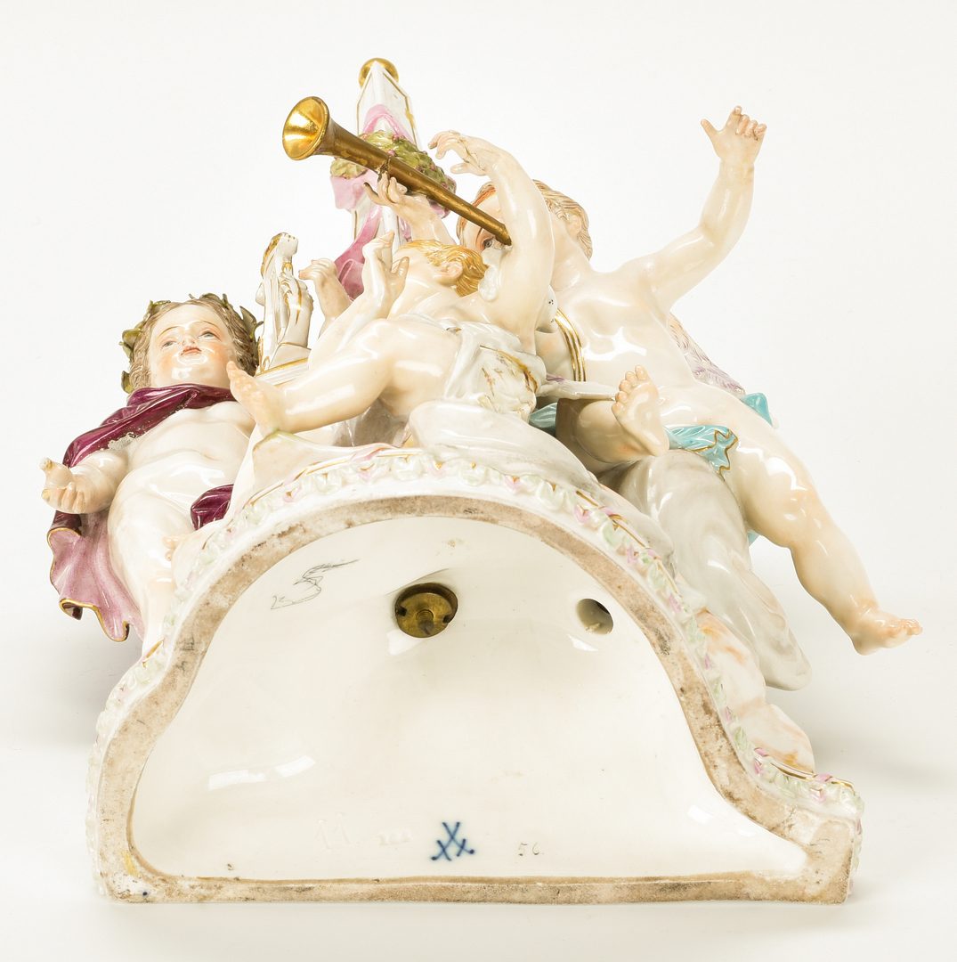 Lot 243: Meissen Porcelain Allegorical Figural Group