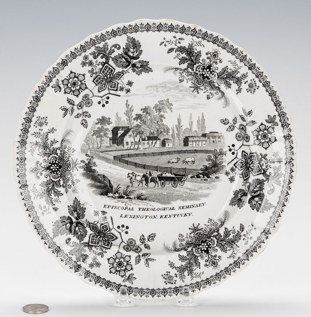 Lot 250: Historical Staffordshire Glazed Earthenware Plate, Lexington, KY