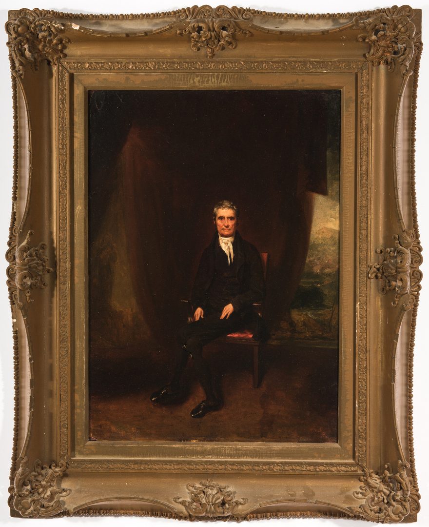 Lot 261: Oil portrait of Justice John Marshall, attr. Wm. Hubard