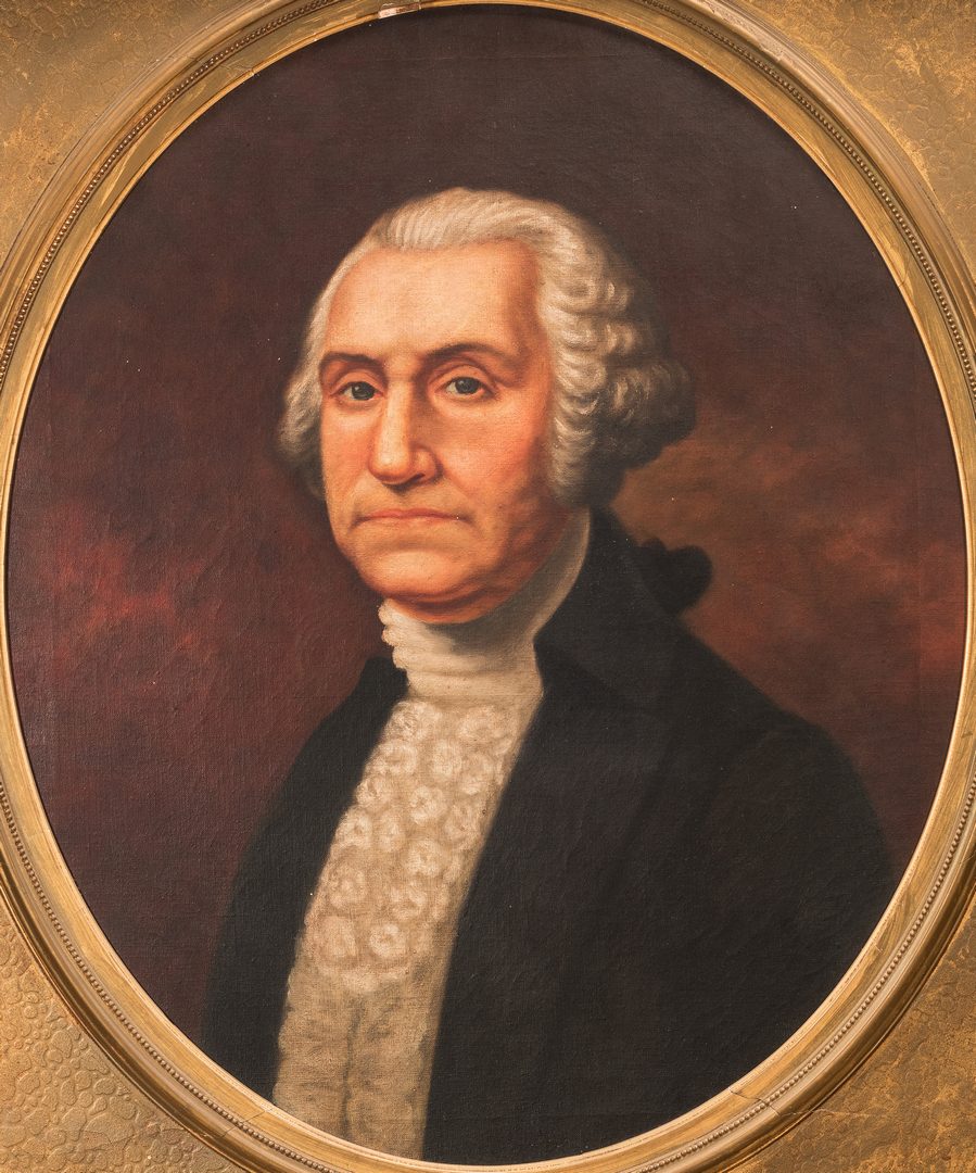 Lot 267: After Gilbert Stuart, portrait of George Washington