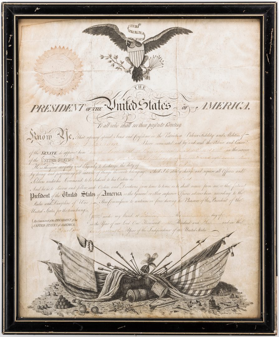 Lot 268: President Jefferson and Gen. Dearborn Signed Military Appointment