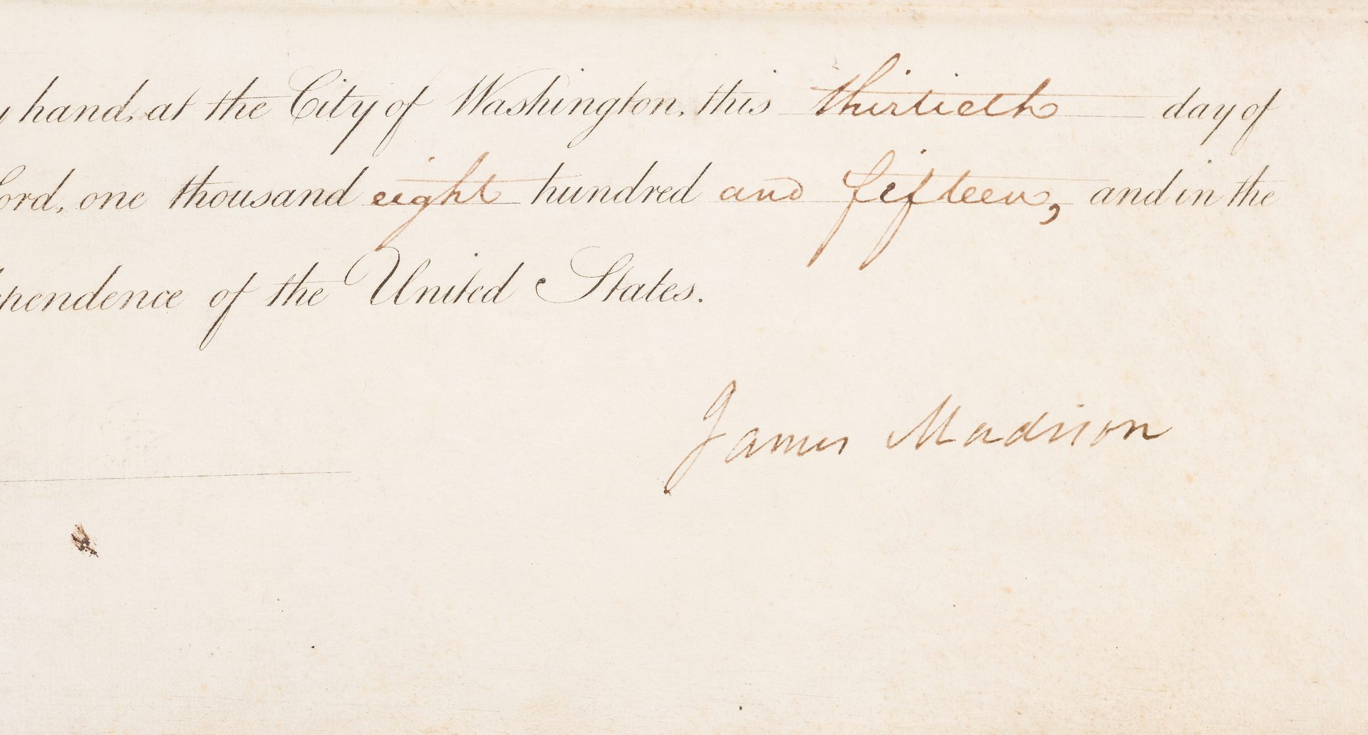 Lot 269: Presidents Madison & Monroe Signed Military Appt. of Greenleaf Dearborn